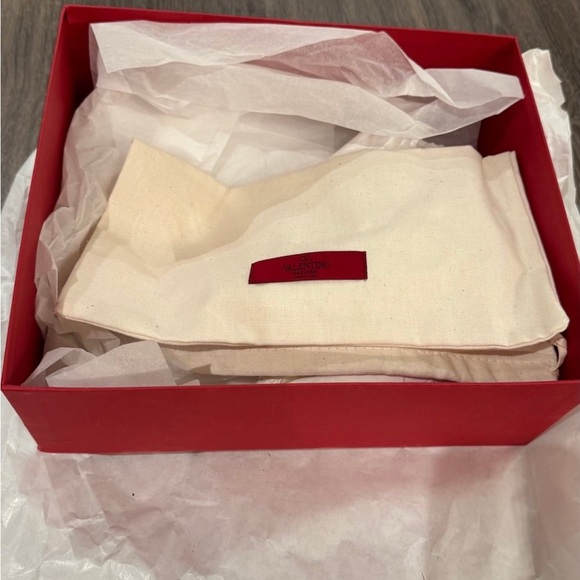 Valentino Red and Gold Studded Heels - Picture 6 of 9